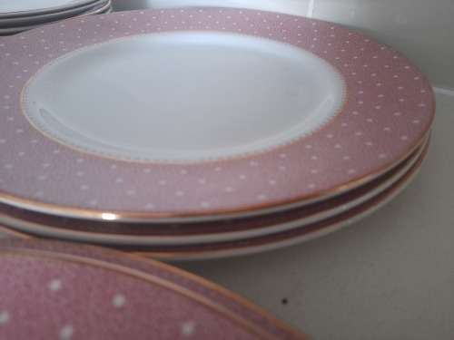 **POSSIBLE HIGH VALUE CHINA*BEAUTIFULL 30PC CONWAY RIDGEWAY DINNER SET,GOLD PATED RIM?*