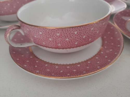 **POSSIBLE HIGH VALUE CHINA*BEAUTIFULL 30PC CONWAY RIDGEWAY DINNER SET,GOLD PATED RIM?*