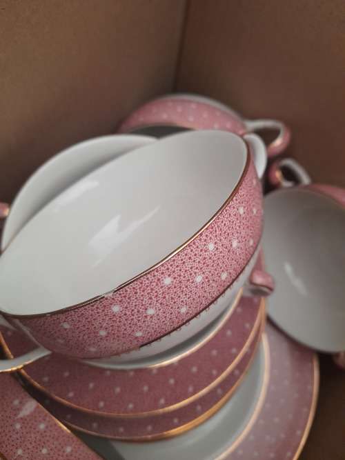 **POSSIBLE HIGH VALUE CHINA*BEAUTIFULL 30PC CONWAY RIDGEWAY DINNER SET,GOLD PATED RIM?*