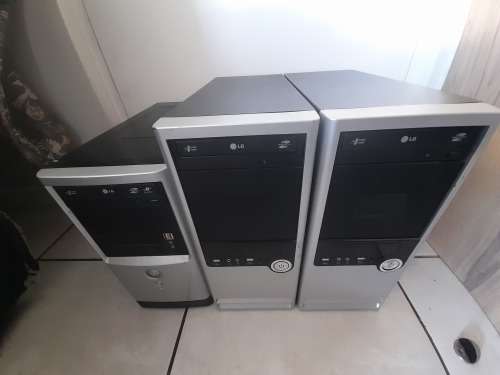 *CALLCENTRE LIQUIDATION*LOT OF 3XPC TOWERS WITH MOTHERBOARDS/DVD WRITERS. NO HDD, NO RAM*1 BID FOR 3