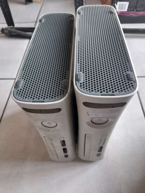 ***STORAGE CLEARANCE**2 X XBOX 360 CONSOLES*NOT TESTED NO POWER SUPPLY*ONE BID FOR BOTH**