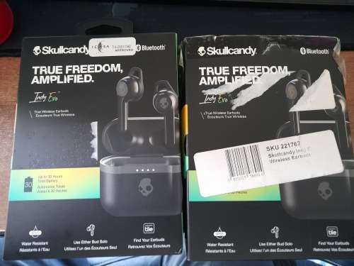 *LOT OF 2XSKULLCANDY INDY EVO AIR BUDS IN BOX(CONNECTION PROBLEM)**R1900 RETAIL EACH*