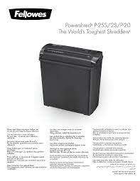 *STARTING @R1**FELLOWES P25S POWERSHED STRIP CUT PAPER SCHREDDER*