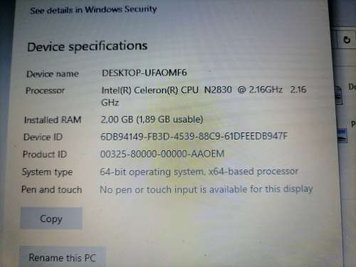 *STARTING @R1***ASUS X551M 15.6 INCH LAPTOP, 1TB HDD, 2GB RAM, W10 WITH CHARGER**