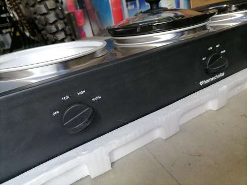 *WAREHOUSE CLEARANCE*HOMECHOICE TRILOGY SLOW COOKER SET WITH POTS AND LIDS*READ AD*