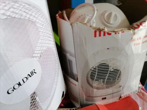 *GRAB THIS COMBO DEAL*NEW GOLDAIR FAN AND MELLERWARE FAN HEATER IN BOX*ONE BID FOR BOTH*