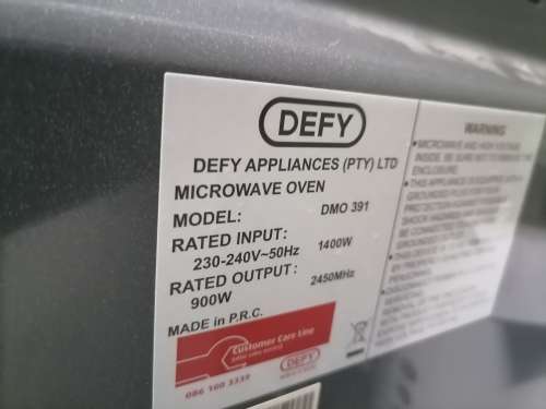 *BELLCO BARGAIN BUYS*DEFY DMO391 30L MICROWAVE, COMES ON BUT NOT TURNING PLATE*READ AD*