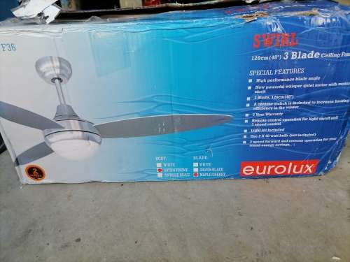 *LIMITED*SUMMER IS COMING*BRAND NEW EUROLUX SWIRL CEILING FAN WITH LIGHT+REMOTE**R3300 IN STORE**