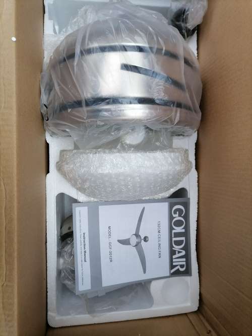 *HERITAGE DEAL*BRAND NEW GOLD AIR CEILING FAN WITH REMOTE AND LIGHT IN BOX*R1800 IN STORE**
