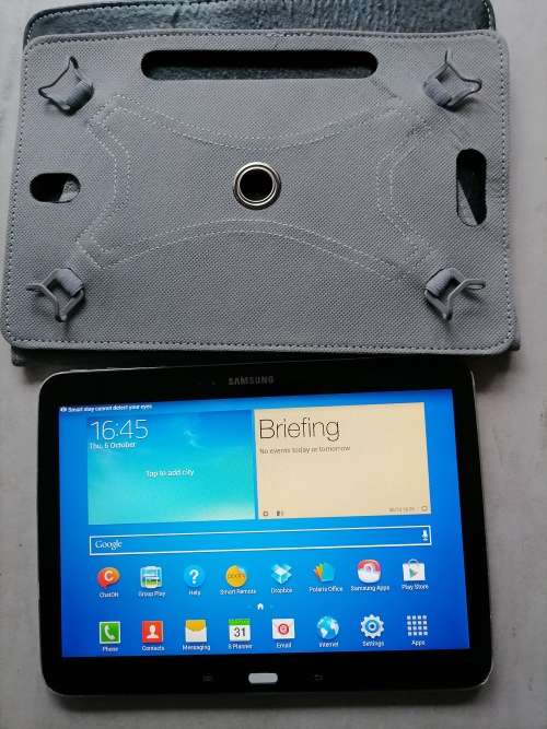 *STARTING @R1 NO RESERVE*USED SAMSUNG TAB 3 GT-P5200 3G/WIFI 10INCH TABLET WITH POUCH**