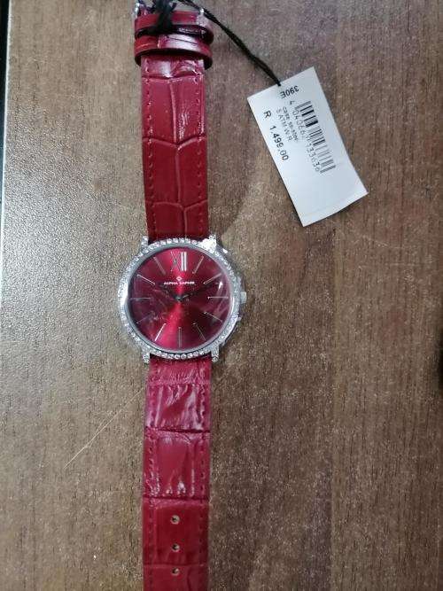 *ONCE OFF DEAL**BRAND NEW JACQUES LEMANS ALPHA SAPHIR Crystals Red Leather.390*R1500 RETAIL