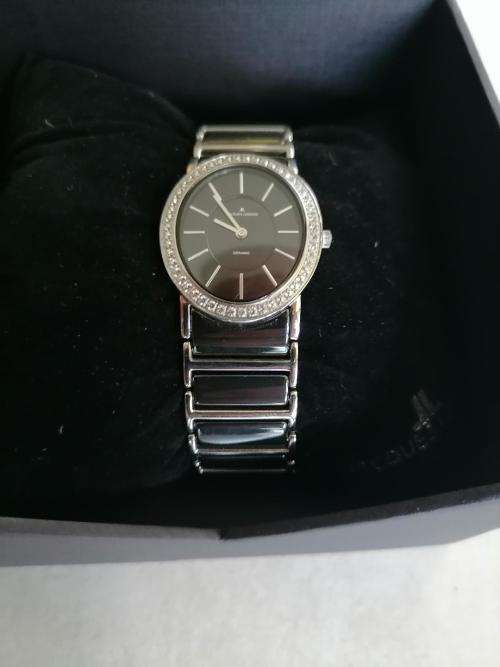 **BLACK FRIDAY*FREE FREIGHT*BRAND NEW JACQUES LEMANS CERAMIC YORK 1-1819 BLACK WATCH**R9000 IN STORE