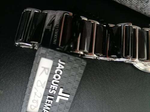 **BLACK FRIDAY*FREE FREIGHT*BRAND NEW JACQUES LEMANS CERAMIC YORK 1-1819 BLACK WATCH**R9000 IN STORE