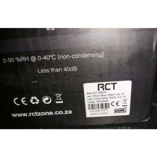 *WOW R30 FREIGHT***BRAND NEW RCT 1000VA UPS IN BOX WITH POWER CORD**R2200 RETAIL