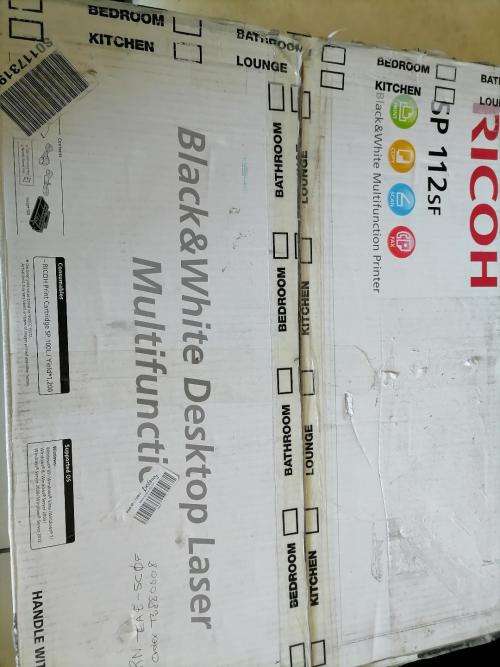 **LIKE NEW**RICOH SP112SF 4 IN ONE LAZER PRINTER IN BOX WITH TONER ETC***