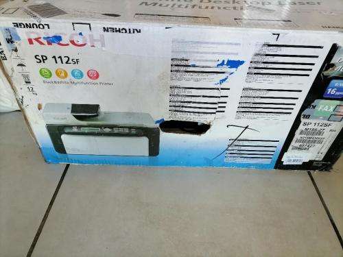 **LIKE NEW**RICOH SP112SF 4 IN ONE LAZER PRINTER IN BOX WITH TONER ETC***
