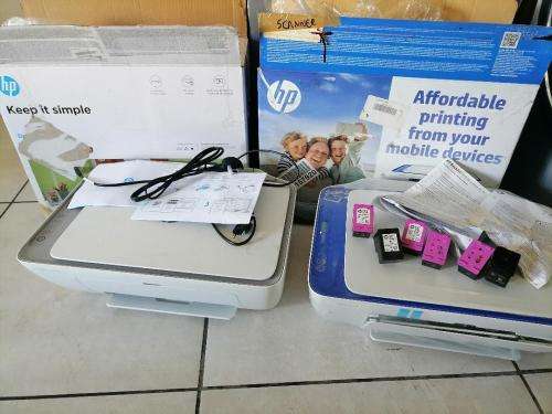 **LOT OF 2 X HP PRINTERS,LOTOF INK CARTRIDGES,POWER CABLES ETC*UNTESTE*ONE BID FOR BOTH**