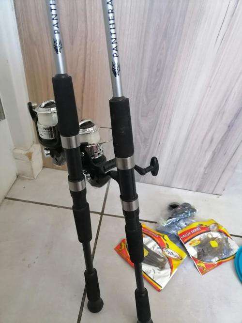 *YEAR END CLEARANCE**COMBO DEAL*2 X PANTHERA COMBO 6FT BASS RODS,REELS,LURES ETC**