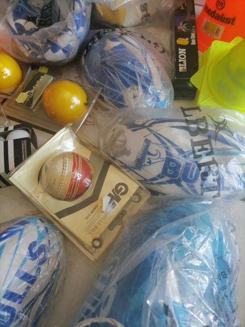 **HUGE SPORT SHOP LIQUIDATION*LOT OF BRAND BALLS.FLAGS.CONES ETC ETC*OVER R5000 RETAIL**
