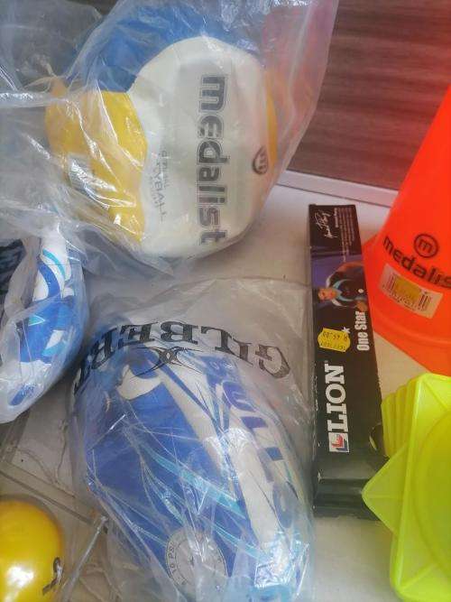 **HUGE SPORT SHOP LIQUIDATION*LOT OF BRAND BALLS.FLAGS.CONES ETC ETC*OVER R5000 RETAIL**