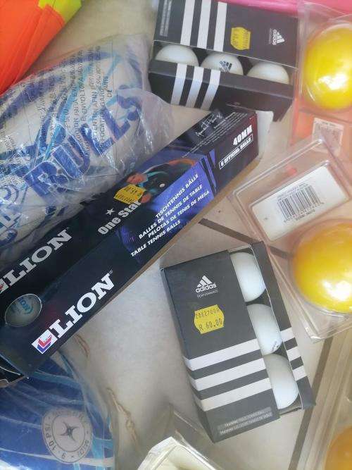 **HUGE SPORT SHOP LIQUIDATION*LOT OF BRAND BALLS.FLAGS.CONES ETC ETC*OVER R5000 RETAIL**