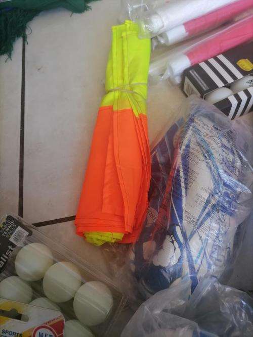 **HUGE SPORT SHOP LIQUIDATION*LOT OF BRAND BALLS.FLAGS.CONES ETC ETC*OVER R5000 RETAIL**