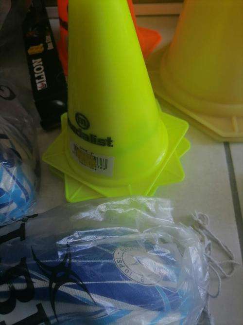 **HUGE SPORT SHOP LIQUIDATION*LOT OF BRAND BALLS.FLAGS.CONES ETC ETC*OVER R5000 RETAIL**