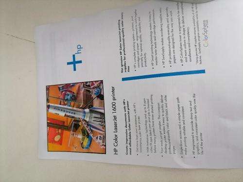 **LIQUIDATION ITEM*HP 1600 COLOR LAZERJET PRINTER WITH TONERS*PRINTS EXCELLENT QUALITY*