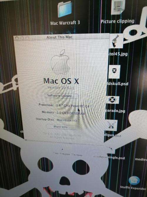 *PAYDAY  DEALS**APPLE POWERBOOK G4 A1107 17` LAPTOP, EXCELLENT CONDITION*LINED ON SCREEN**