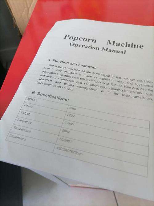 *MONTH END MADNESS*BRAND NEW COMMERCIAL POPCORN MACHINE*MARKETS,PARTIES,FUNCTIONS*R3500 RETAIL**