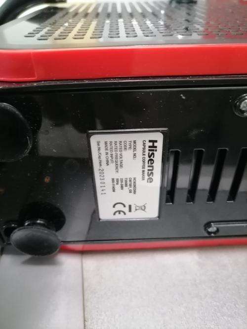 *EASTER SPECIAL*DEMO HISENSE COFFE CAPSULE MACHINE*AWESOME RED COLOR*R2500 IN STORE**