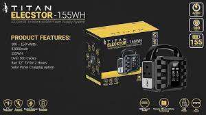 *STAGE 6 LOADSHEDDING**BRAND NEW TITAN ELECSTOR-155WH  PORTABLE POWER STATION*R3500 RETAIL*