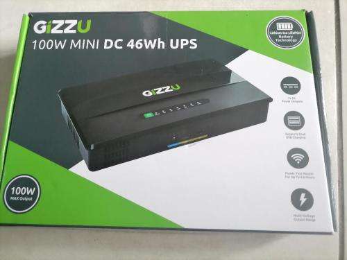 *R30 FREIGHT*FAULTY GIZZU 60W MINI DC 69WH UPS, NO POWER, LOOKS NEW IN BOX +CABLES*R1900 IN STORE**