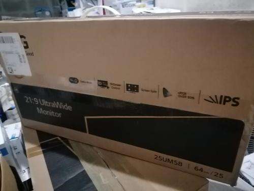 *LATE ENTRY*WOW R30 FREIGHT*UNTESTED*LG 25INCH  ULTRA WIDE MONITOR IN BOX*NO POWER CORD*NOT TESTED**