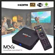 New MX Pro 4K UHD 5G TV box, remote, cable in box