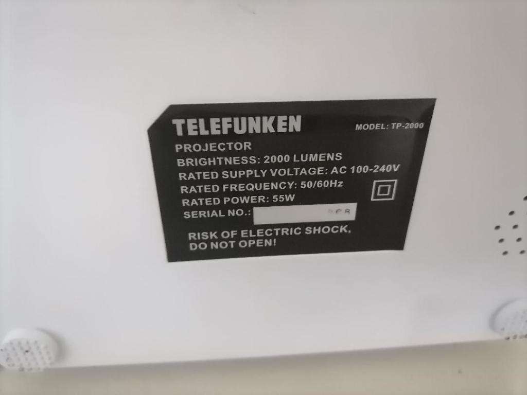 *YEAR END CLEARANCE*R30 FREIGHT*DEMO TELEFUNKEN TP 2000 MULTIFUNCTION 1080 PROJECTOR WITH REMOTE*