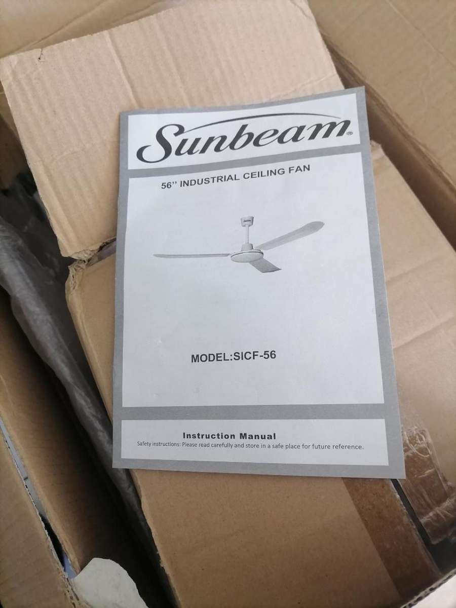 *WEEKEND DEAL*R30 FREIGHT*NEW SUNBEAM 56 INCH INDUSTRIAL CEILING FAN WITH WALL CONTROL IN BOX*