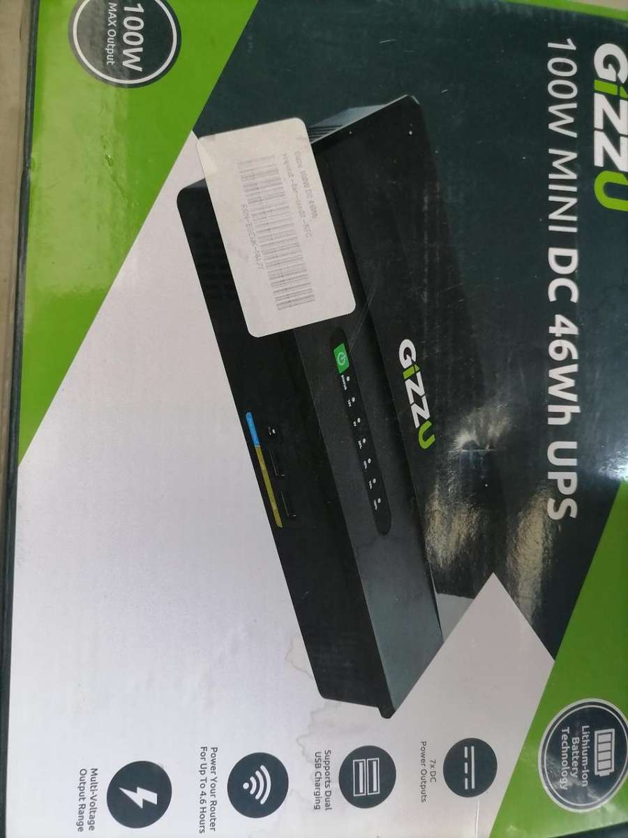 *MONTH END DEAL**R30 FREIGHT*(NO POWER) GIZZU 100W 46WH UPS*RUN YOUR WIFI,CCTV*LOOKS NEW NO POWER