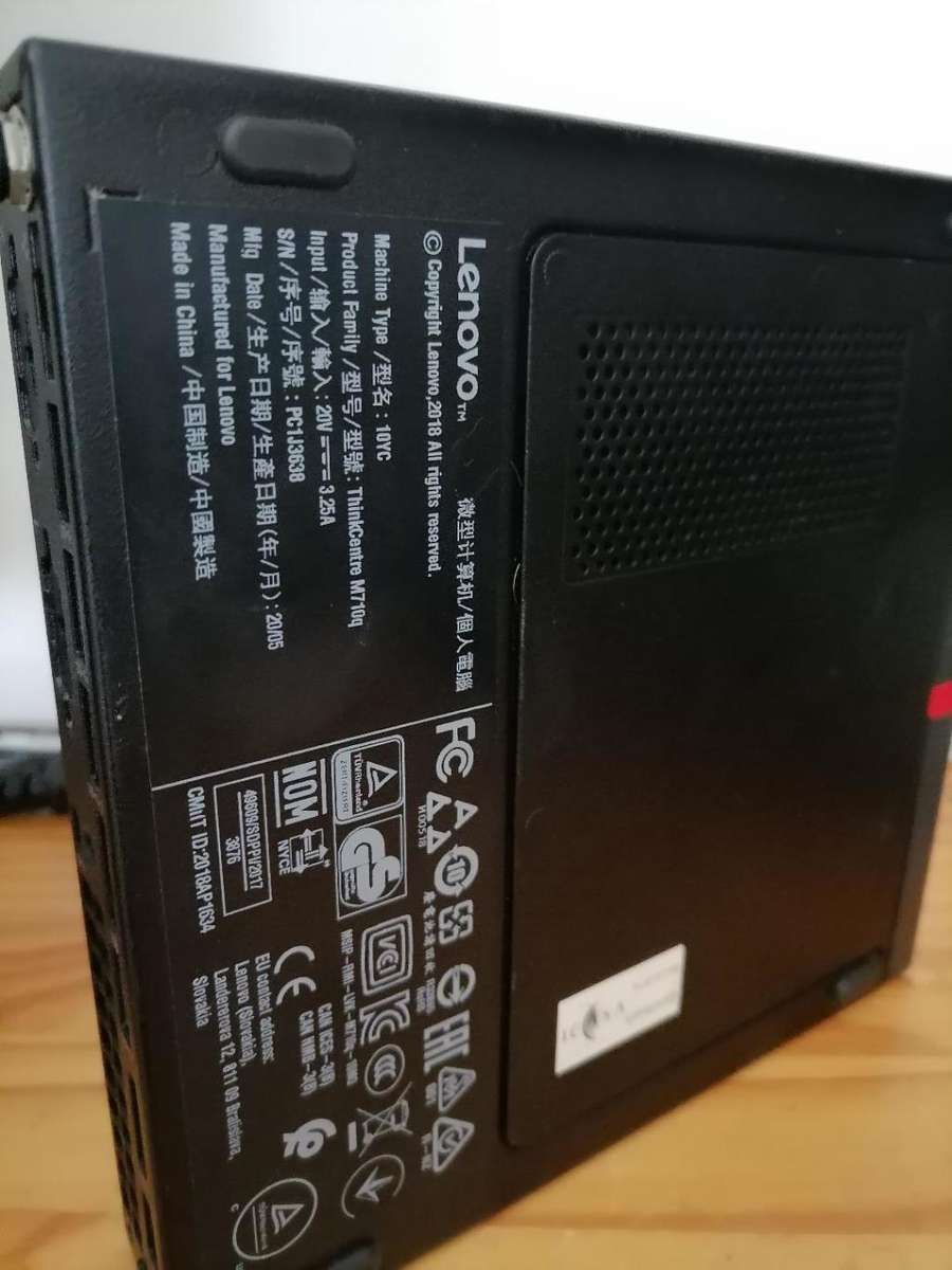 i3 LENOVO 10YC MINI PC*POWERS ON,NO HARD DRIVE