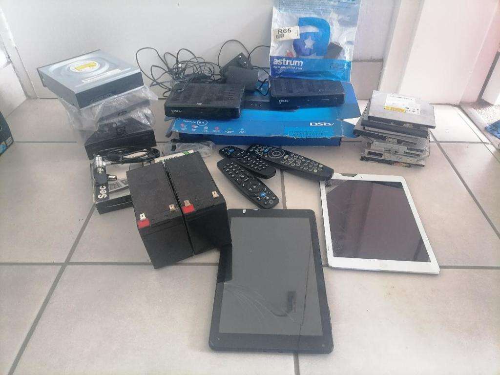 IPAD,CONNEX TABLET,DVD ROMS,DSTV,LAPTOP LOCK,UPS BATTERIES