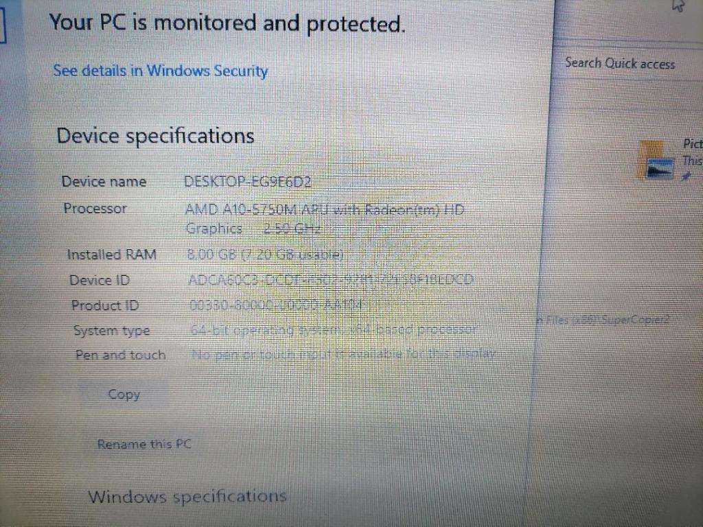 HP PROBOOK 655 AMD 10 5TH GEN, 8GB RAM,640GB HDD*CHARGER,BATTERY 100%