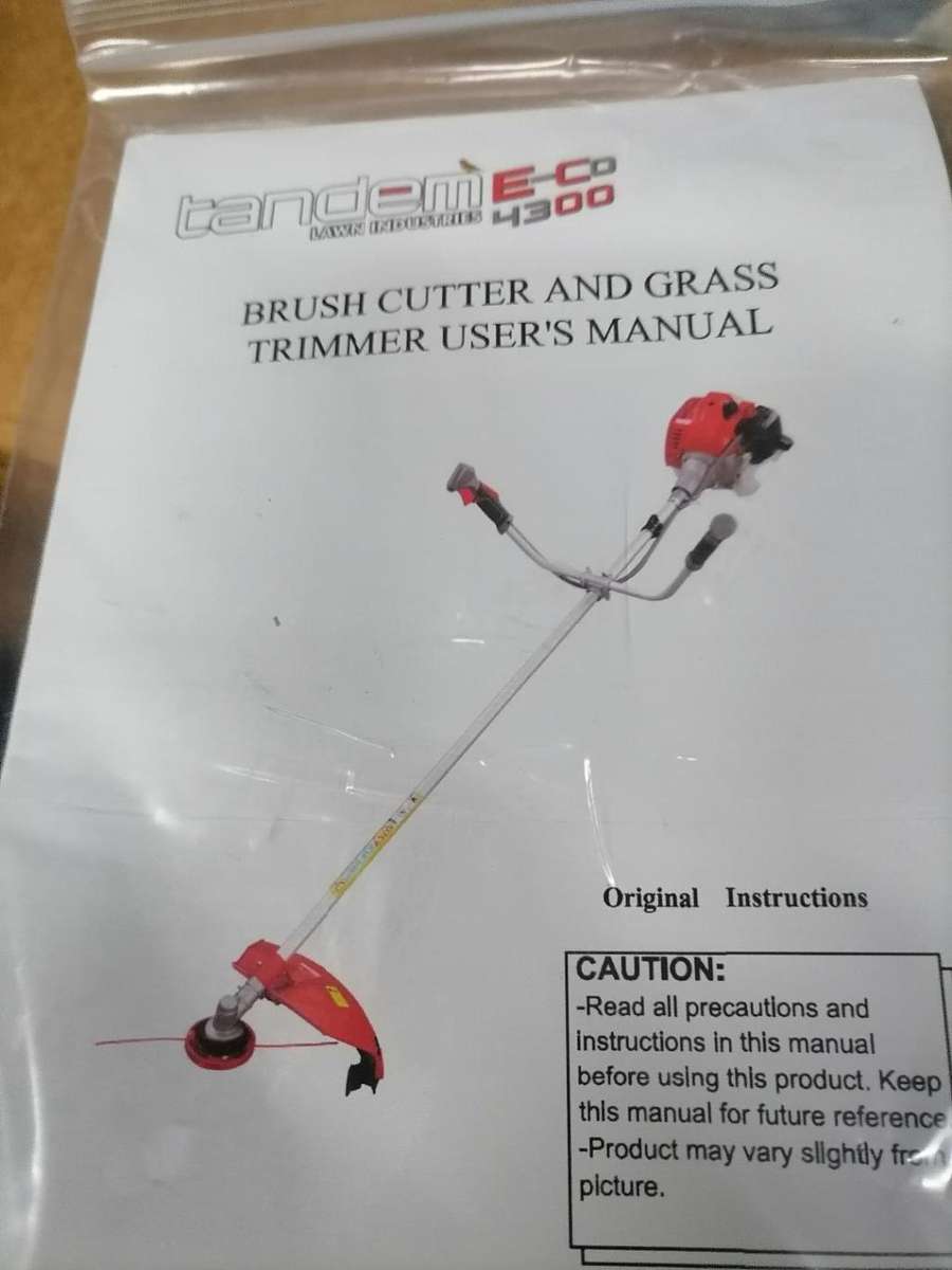 TANDEM 43CC PETROL BRUSH CUTTER+HARNESS+ACCESSORIES