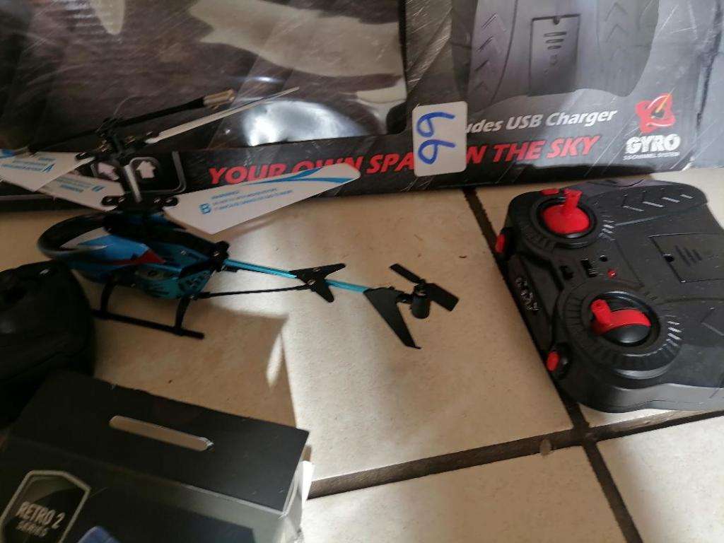 BULK LOT OF TOYS, DRONE,REMOTE HELICOPTER,OFF ROAD RC CAR,CAMING CONSOL,UNTESTED LOT,ONE BID FOR LOT