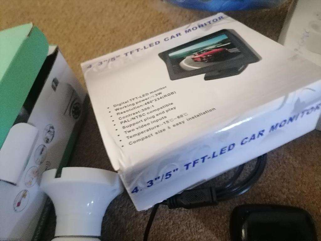 BULK LOT OF UNTESTED ITEMS,CAR LCD SCREE,PS4 HEADSET,AIR PODS,BT SPEAKER,SMART WATCH,CCTV CAMERA