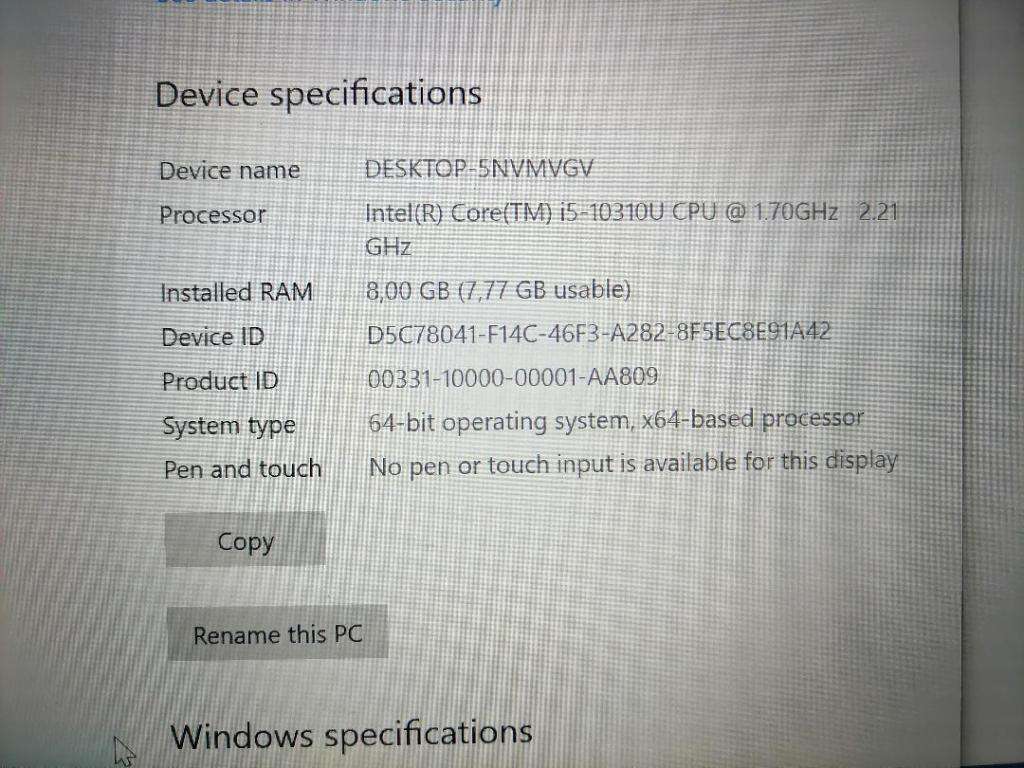 i5 DELL LATITUDE 3410, 10TH GEN. 8GB RAM, 512 GB SSD