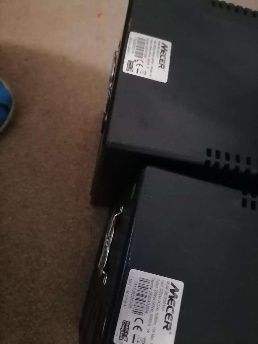 2 x MECER 2000VA UPS. BATTERIES NOT INCL, ONE BID FOR BOTH