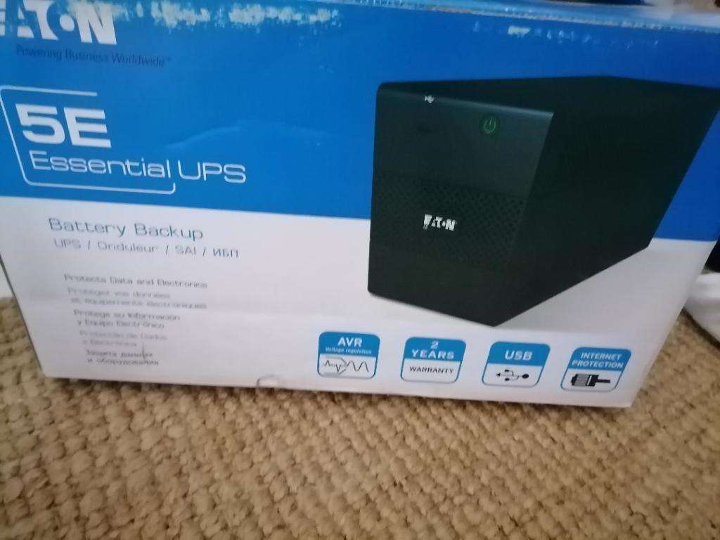 LOT OF 2 X UNTESTED UPS, EATON 5E 2000VA +FSP 600 UPS*ONE BID FOR BOTH**