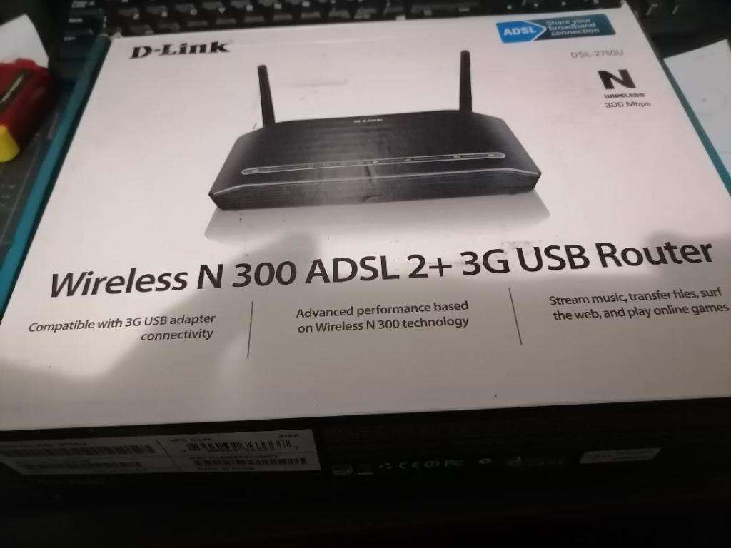 2 ON OFFER. DSL-2750U Wireless N300 ADSL2+ Router With 3G Failover in box with power supply