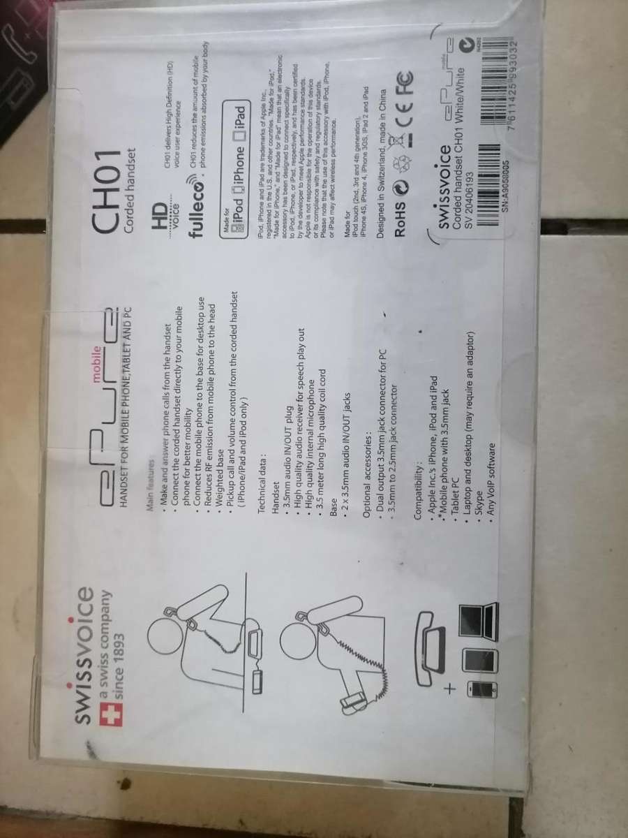 2 X NEW swissvoice epure mobile corded handset