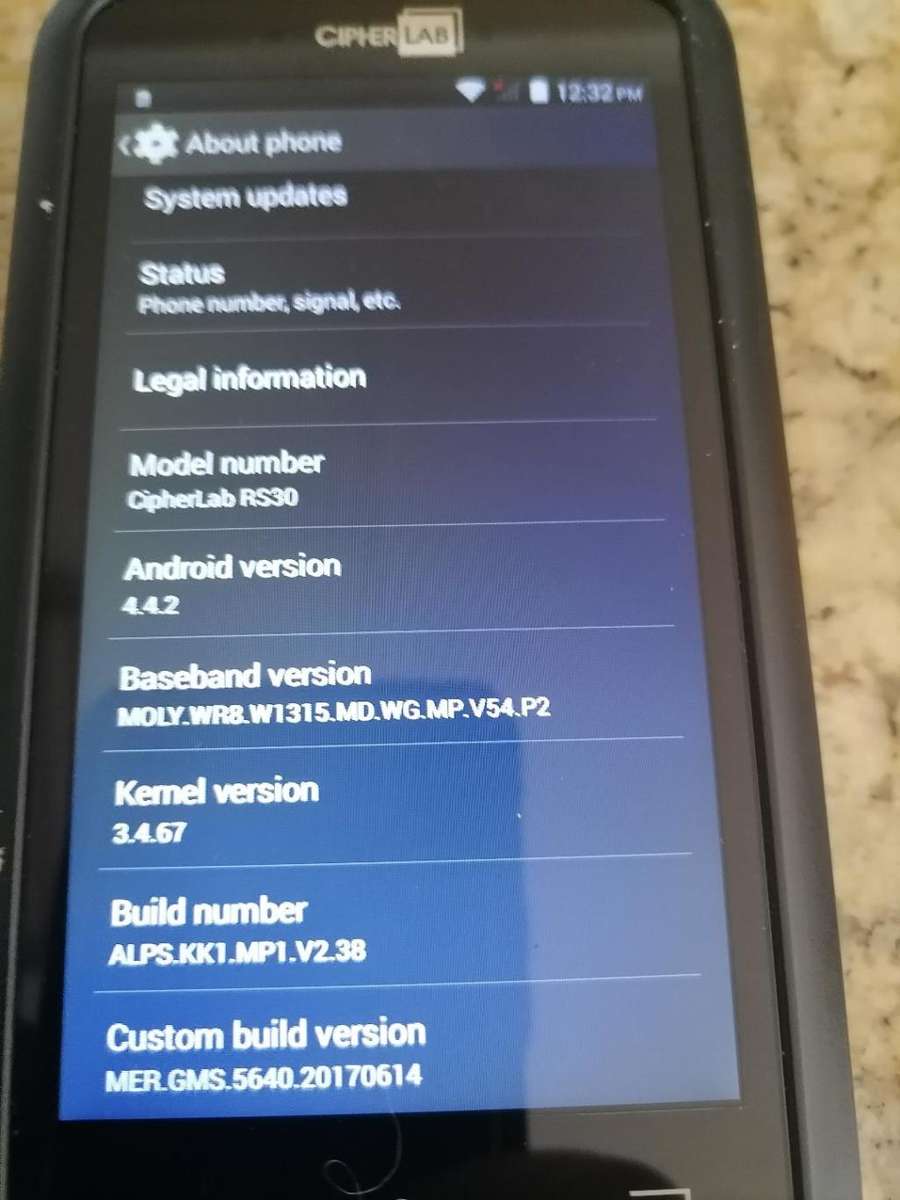 *CIPHERLAB RS30 COMPUTER/PHONE/BARCODE SCANNER*CITY OF CAPETOWN GOV*